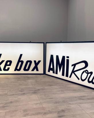 2 INSEGNE NEON JUKE BOX ROWE AMI SCATOLATO PLEXI