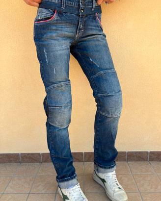 Jeans moto donna (protezioni + rinforzi in Kevlar)