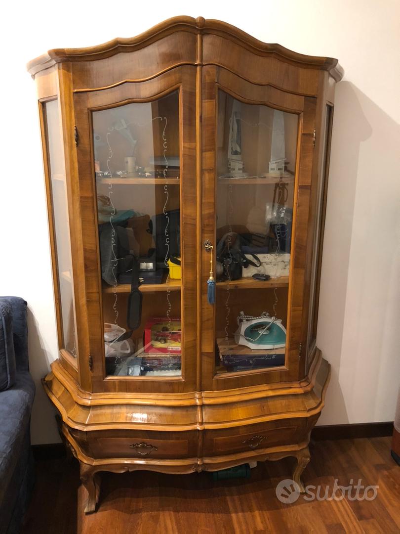 Cristalliera in vetro legno, in ottime condizioni - Modena