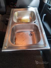 lavello inox da cucina  86x50
