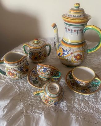 Servizio caffe Deruta vintage anni’70