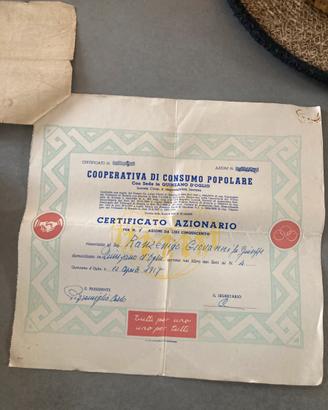 Certificato azionario del 1917