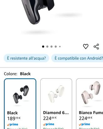 Cuffiette Bose QuietComfort Ultra Earbuds Auricola