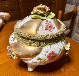 vassoio con coperchio vintage vassoio  ceramica