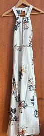 Abito lungo estivo bianco/fantasia floreale