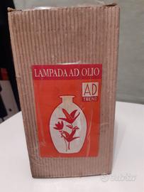 Lampada a olio in bottiglia di vetro con fiori new