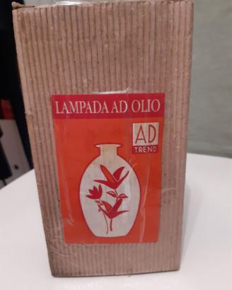 Lampada a olio in bottiglia di vetro con fiori new