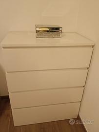 cassettiera Ikea bianco lucido