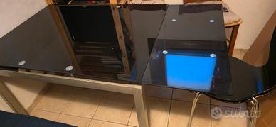 tavoli in vetro e alluminio 