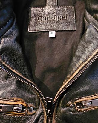 GIUBBOTTO IN PELLE STILE CAFE RACER COMBIPEL