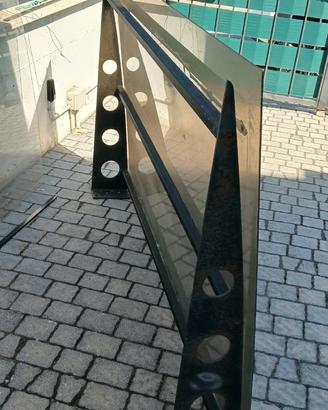 Tettoia pensilina in ferro e policarbonato 