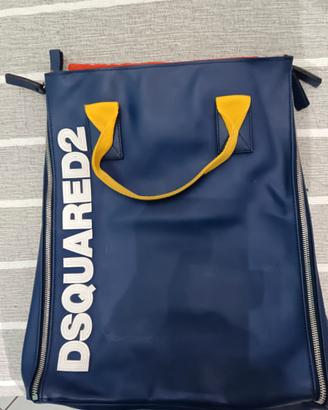Borsa Shopping Dsquared2 Blue & Yellow - Come Nuov