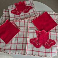 2 tovagliette 2 tovaglioli