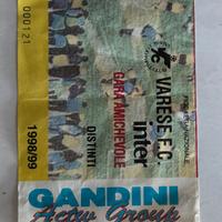biglietto inter varese calcio vintage anni 90