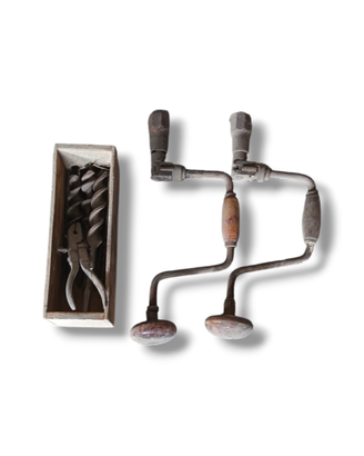 Coppia di Trapani antichi manuali, con varie punte