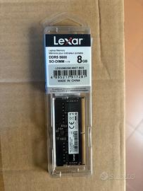 RAM Lexar 8GB DDR5 5600MHz SO-DIMM per laptop/Mini