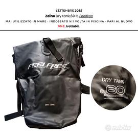 Zaino 60 lt Dry tank per outdoor (kayak, ciclismo,