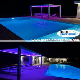 Pergola bioclimatica 3x4 lamelle motorizzata LED