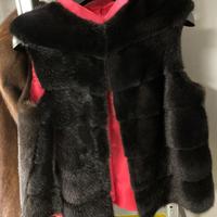 Gilet di visone nero