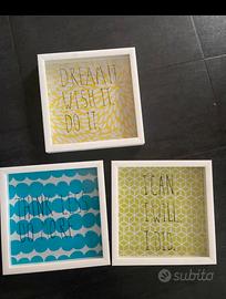 Set 3 quadri decorativi design- umbra ilc design