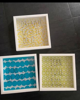 Set 3 quadri decorativi design- umbra ilc design