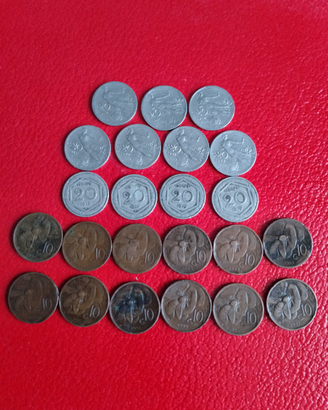 23 vecchi monete lire italiane