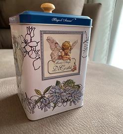 Scatola in latta portatutto con coperchio