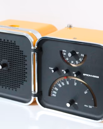 IMPECCABILE Brionvega TS502 Radio Cubo Gialla
