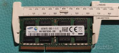 Ram 4GB PC3 12800S Samsung 2 pz.disponibili