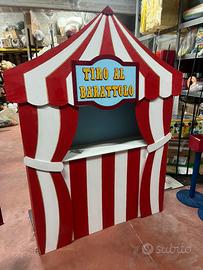 Gioco in legno tiro al barattolo luna park