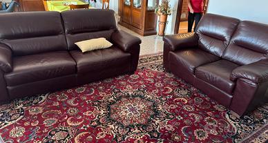 Divano in pelle 3 e 2 posti
