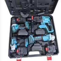 kit 4 utensili industriali brushless + 2 batterie 