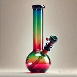Pipa ad acqua in vetro colorato design arcobaleno