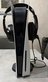 PlayStation 5 con disco, cuffie + gioco