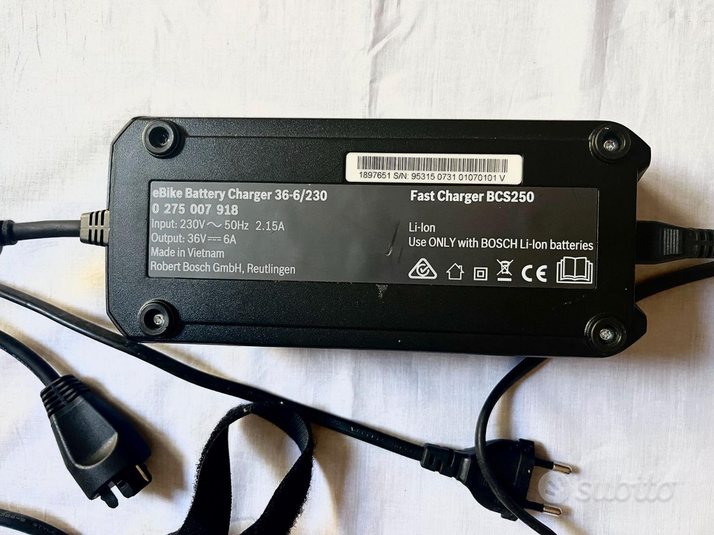 Fast Charger 6a Caricabatterie Bosch Per Ebike BOSCH Fast Charger 6A