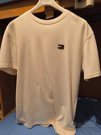 T- Shirt Tommy Jeans over,  bianco