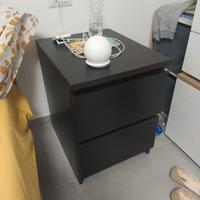 2 comodini ikea kullen nero wenge