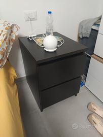 2 comodini ikea kullen nero wenge