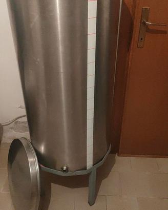 botte inox con piedistallo in ferro