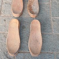 vecchie suole in legno x zoccoli
