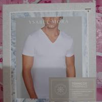 maglietta intima uomo maniche corte scolo a V term