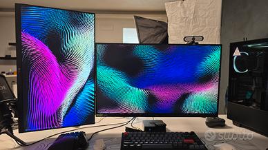  dual monitor gaming LG  + bracci - trattabile
