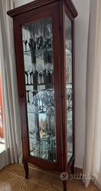 Vetrinetta a colonna in legno