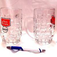 2 boccali da birra in vetro