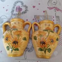 Vasetti in terracotta x arredo da appendere 