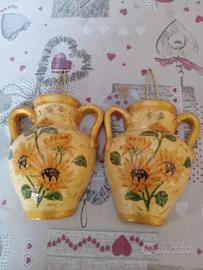 Vasetti in terracotta x arredo da appendere 