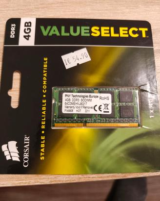 Memoria RAM 4GB DDR3 Corsair 
