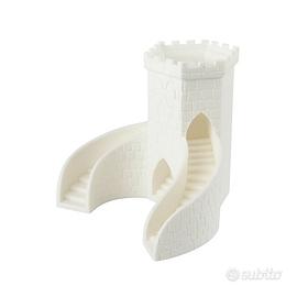 Torre lancio dadi in stile medievale con 3 scale d