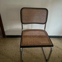 4 SEDIE CESCA BREUER con Tavolo e lampadario