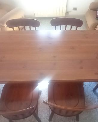 Tavolo in LEGNO MASSELLO tinto NOCE